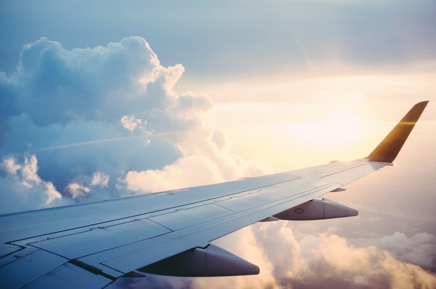 An aircraft above the clouds